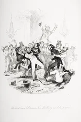 La dernière bagarre entre Sir Mulberry et son élève, illustration de 